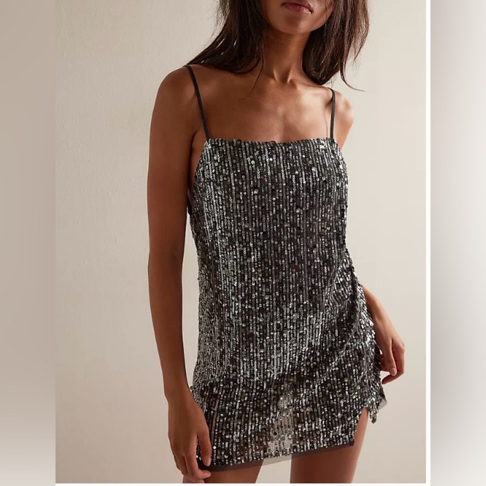 Free People Sequin Slip Dress